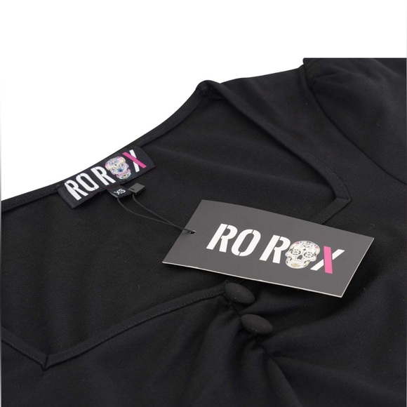 Ruby Rox Black Pinup Top Medium - Picture 5 of 7